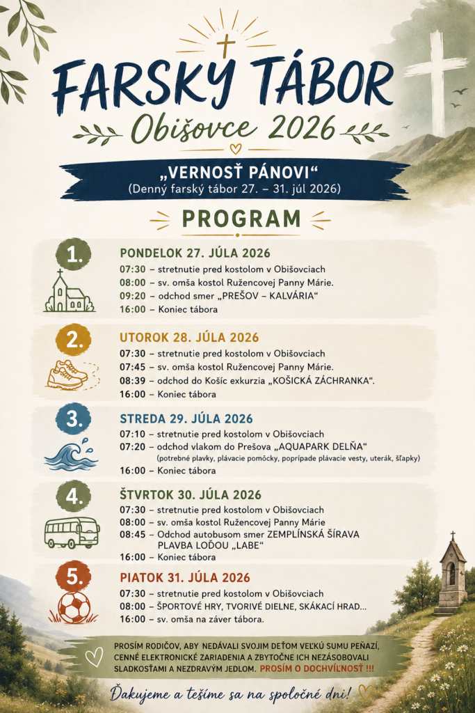Farský tábor - program